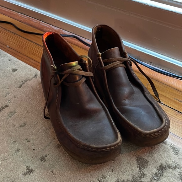 Mens 1 12 Clarks Wallabees Dark Brown 